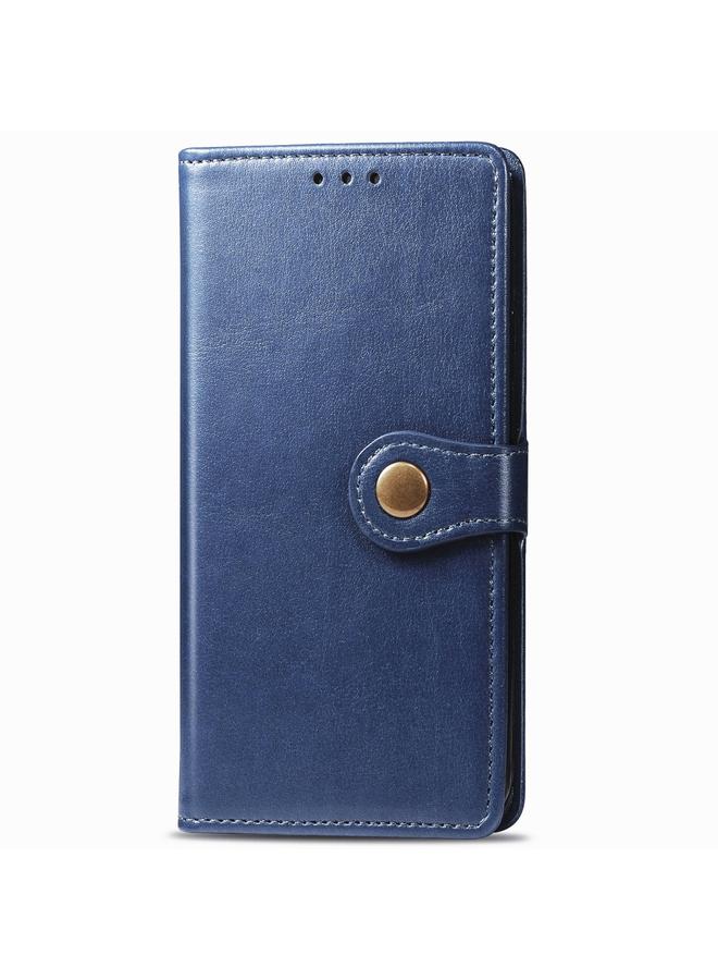 اس-توب جراب لهاتف OPPO Realme C11 جراب هاتف من الجلد بلون سادة مع مشبك وحزام وإطار للصور وفتحة للبطاقات ومحفظة ووظيفة الحامل - Image 2