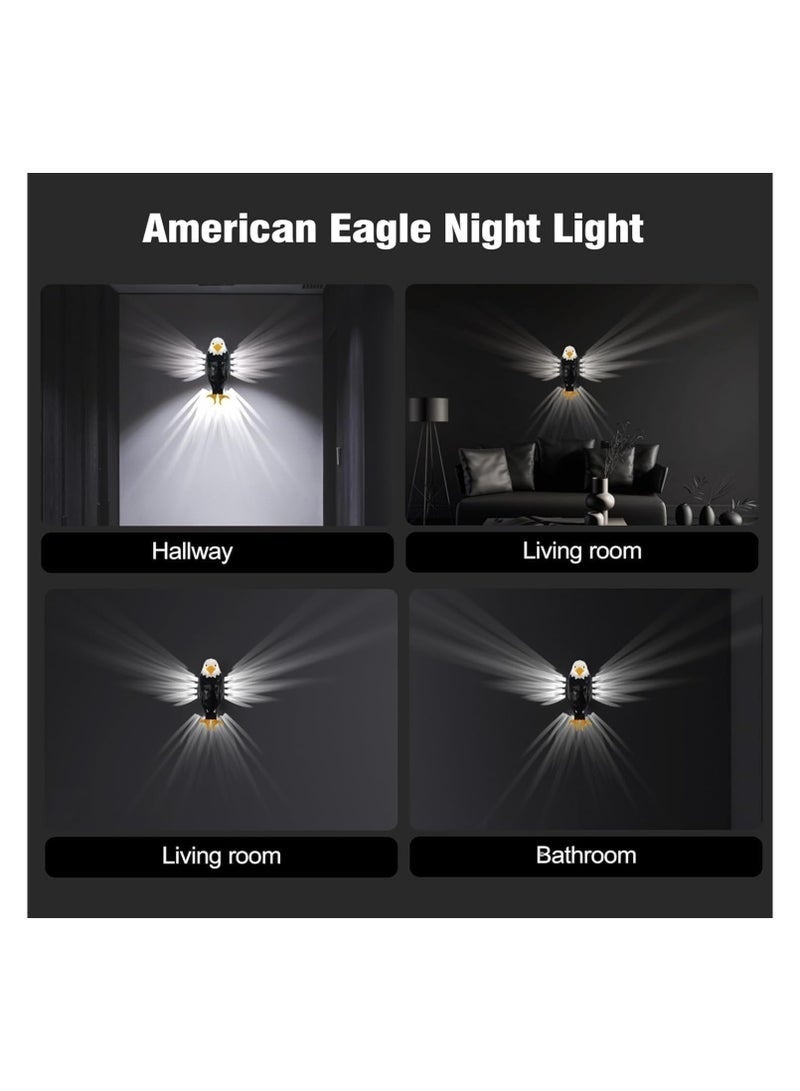 Magnetic Bald Eagle LED Wall Light with Remote Control, USB Charging, Battery Operated, Removable & Easy to Install – Decorative Indoor Lighting for Bedroom, Living Room, or Office - Image 4