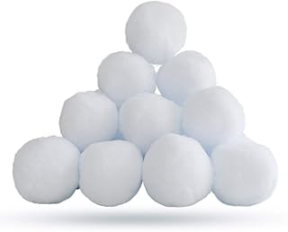 YBB 20 Pack Christmas Fake Snowballs, 2 Inch Realistic White Plush Snow Balls for Kids Adults Indoor Outdoor Snowball - Image 1
