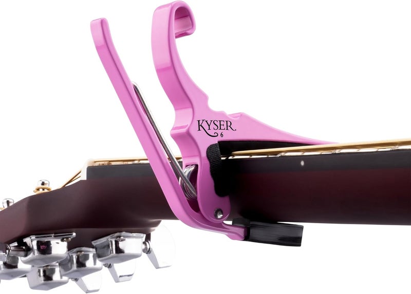 Kyser Musical Products Quick-Change Guitar Capo, KG6PRA, Pink Revival - For 6-String Acoustic Guitars, Made in USA, Quality, Strong, Lightweight, Quick & Easy Key Changes, Innovative, Perfect Fit - Image 3