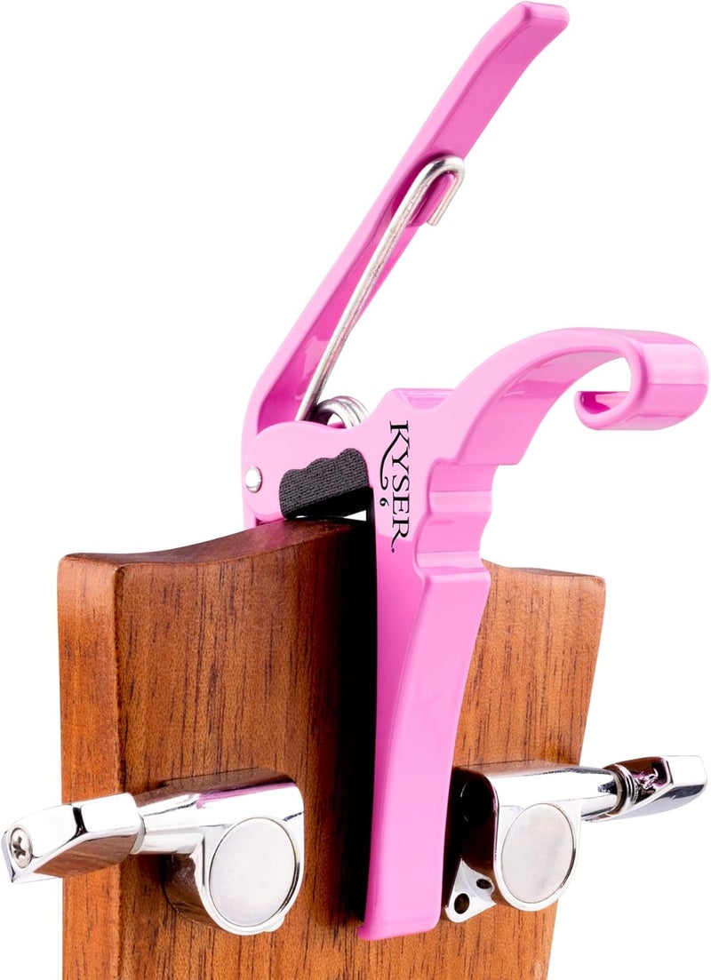 Kyser Musical Products Quick-Change Guitar Capo, KG6PRA, Pink Revival - For 6-String Acoustic Guitars, Made in USA, Quality, Strong, Lightweight, Quick & Easy Key Changes, Innovative, Perfect Fit - Image 4