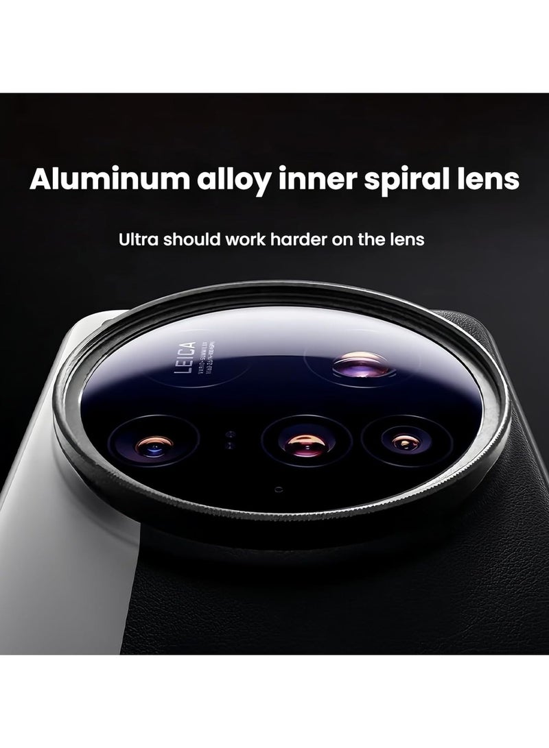 General Compatible Xiaomi 15 Ultra 5G Pro Photo Lens Holster Kit - Mountable Filter Accessory, Color Blocking Design, Wireless Charging Supported  - Image 2