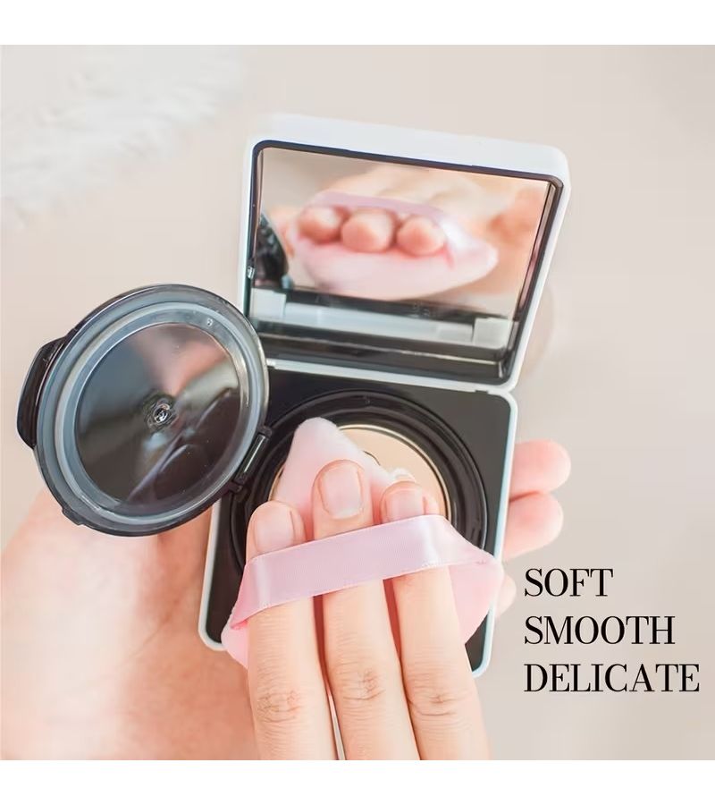 3 Pcs Reusable Beauty Applicator Matte Black Makeup Puffs Foundation Puffs for Face and Body Dry and Fluffy Powder Makeup Tools Ideal for Applying Foundation and Loose Powder Suitable for Dry and Wet Makeup Application - Image 1