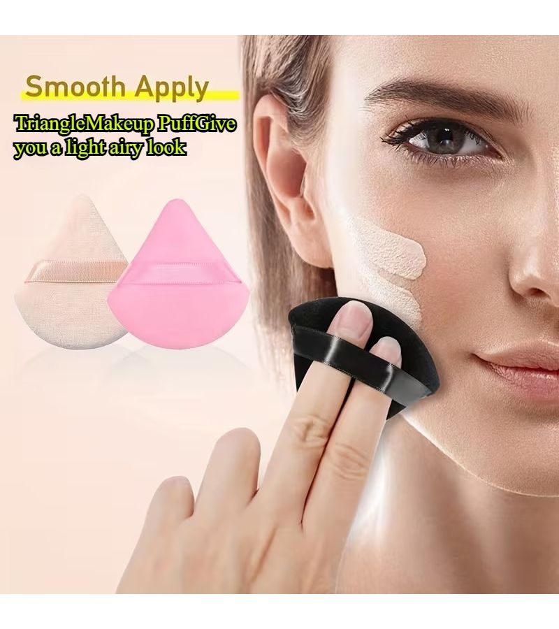 3 Pcs Reusable Beauty Applicator Matte Black Makeup Puffs Foundation Puffs for Face and Body Dry and Fluffy Powder Makeup Tools Ideal for Applying Foundation and Loose Powder Suitable for Dry and Wet Makeup Application - Image 2