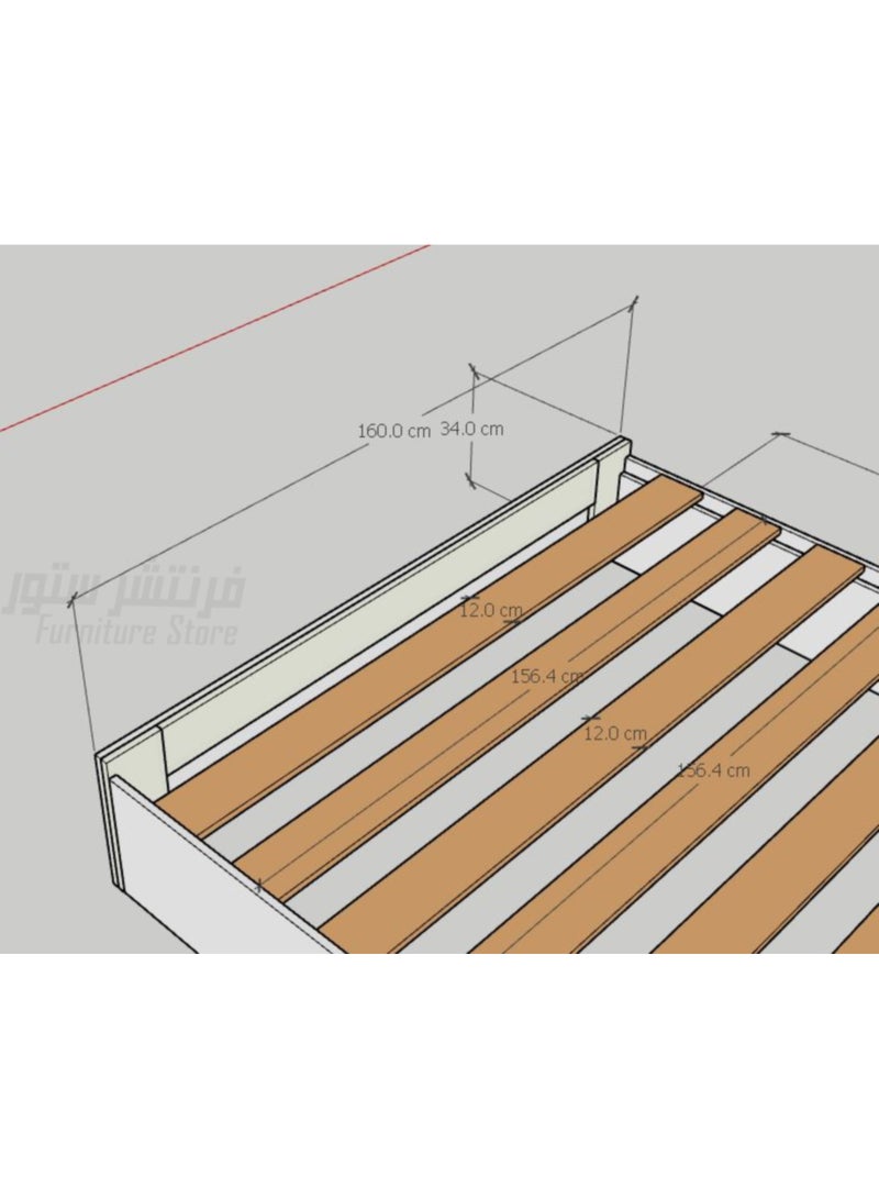Furniture Store Modern bed - width 160 cm, length 200 cm, from Furniture Store.  - Image 3