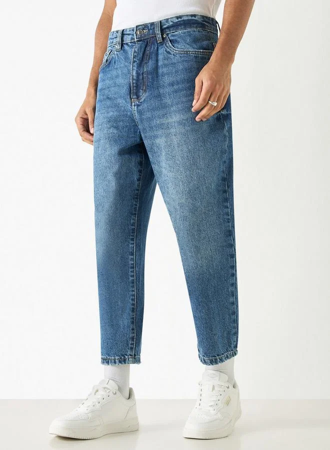 Lee Cooper Lee Cooper Relaxed Fit Jeans with Button Closure