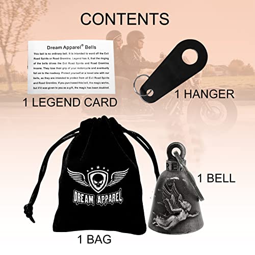 GARGOYLE BELLS Colorful Motorcycle Bell with Hanger for Biker, Good Luck Biker Bells & Motorcycle Accessories, Key Chain for Luck - Image 3