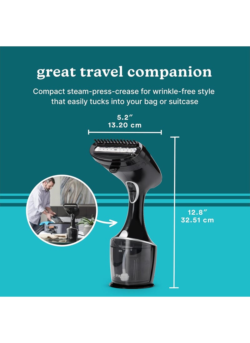 HoMedics Homedics PerfectSteam Deluxe Handheld Garment Steamer  Fast Heat Turbo Power 15Minute Continuous Steam BuiltIn Crease Attachment  - Image 4