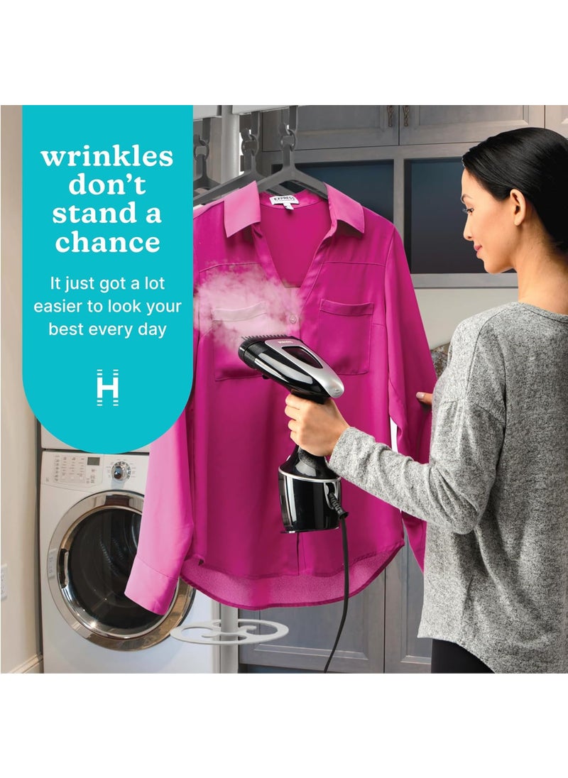 HoMedics Homedics PerfectSteam Deluxe Handheld Garment Steamer  Fast Heat Turbo Power 15Minute Continuous Steam BuiltIn Crease Attachment  - Image 2