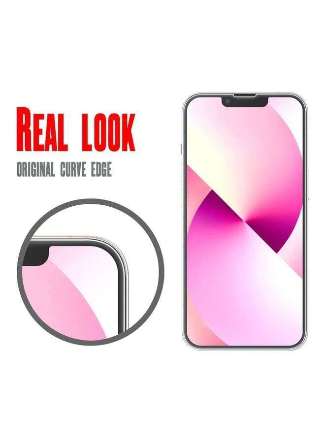 2-بيس iPhone 13/13 Pro واقي شاشة زجاجي مقوى شفاف - Image 2