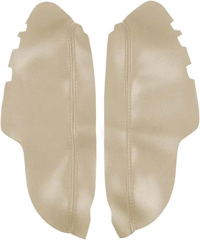 QASULER Beige Microfiber Leather Door Handle Covers for Toyota Avalon - Image 1