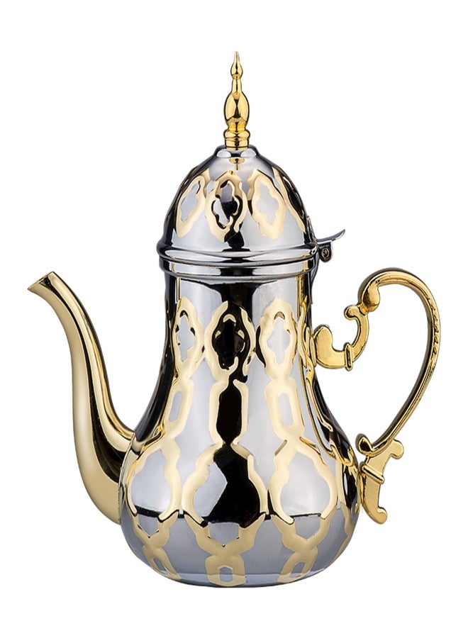 shoxil Moroccan Teapot 1.2L Arabic Style Stainless Steel Moroccan Traditional Religious Style Teapot - Image 1