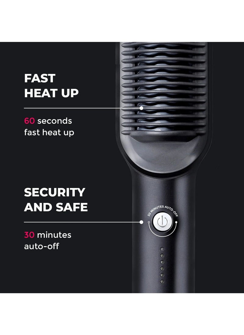 TYMO Ring Hair Straightening Brush Black