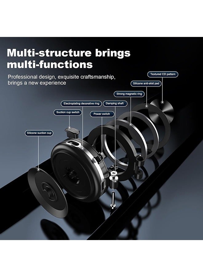 DUSALA Electric Vacuum Magnetic Car Phone Mount,360° Rotatable Phone Holder, Car Phone Holder for All Smartphones (black) - Image 4