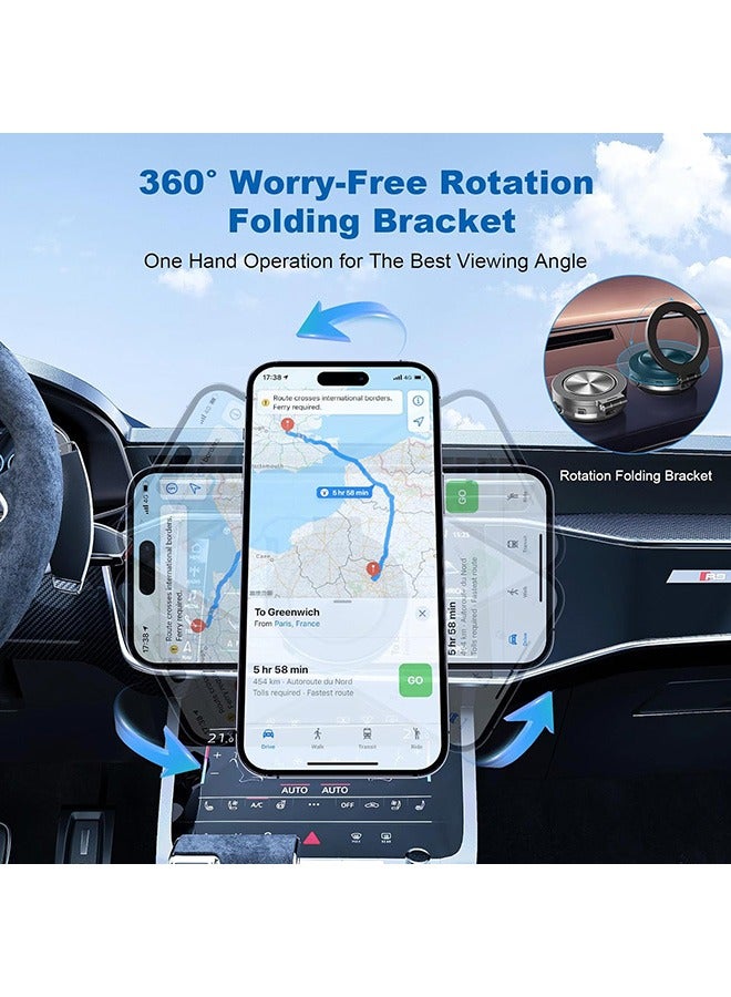 DUSALA Electric Vacuum Magnetic Car Phone Mount,360° Rotatable Phone Holder, Car Phone Holder for All Smartphones (black) - Image 5