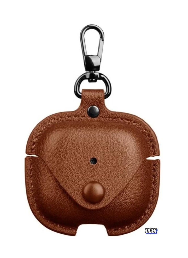 TIGER PU Leather Case Compatible with AirPods 4 2024 – Anti-Scratch Protective Cover with Keyring for AirPods 4, Premium Leather Case for AirPods 4 2024 - Image 1