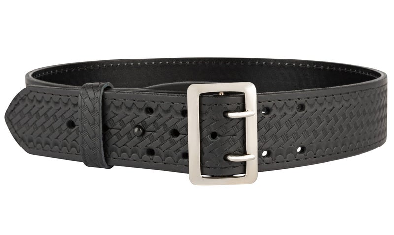 Perfect Fit Shield Wallets Perfect Fit Leather Duty Belt 2.25 inch Basketweave Sam Browne Belt US Made, Order 2 Sizes up - Image 1