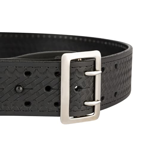 Perfect Fit Shield Wallets Perfect Fit Leather Duty Belt 2.25 inch Basketweave Sam Browne Belt US Made, Order 2 Sizes up - Image 2