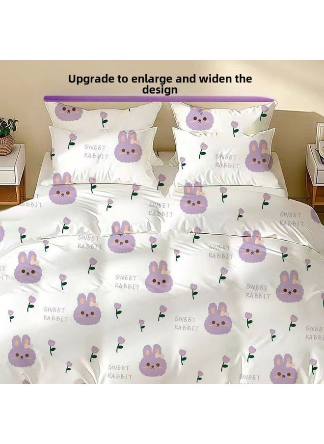 Generic Disposable Four-piece Bed Sheet Quilt Cover Quilt Cover Pillowcase Thickened Dirty Hotel Disposable Bedding-Color:Single Pure White Three-piece Set [no-wash And Dirt-proof]  - Image 5