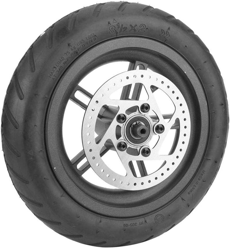 woobles Electric Scooter Rear Wheel Scooter Bare Foot Rear Tire Disc Brake Tire Stunt Scooter Wheel Compatible with Xiaomi Mijia M365 Pneumatic Tire - Image 1