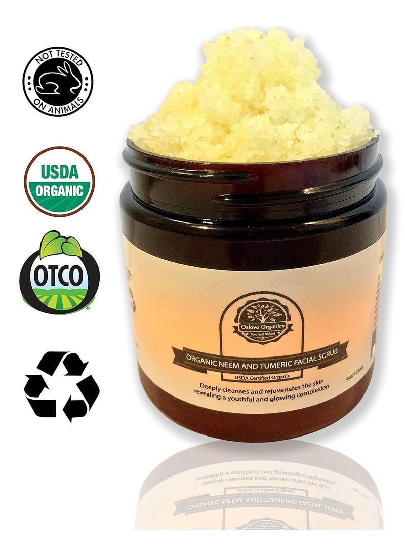 Oslove Organics Organic Neem and Tumeric Facial Scrub by Oslove OrganicsUSDA certified brightens and evens skin tone 