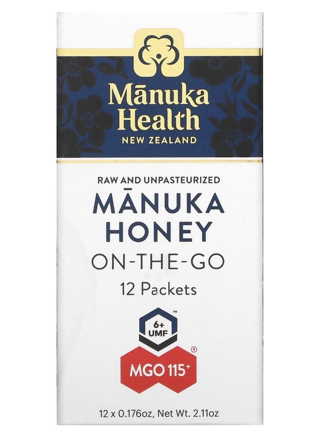 Manuka Honey On-The-Go UMF 6+ MGO 115+ 12 Packets 0.176 oz (5 g) Each