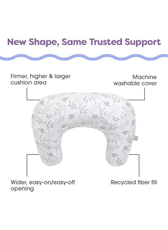 Boppy Nursing Pillow, Gray Gentle Leaves, Larger, Firmer, More Supportive Pillow for Breastfeeding and Bottle Feeding - Image 5