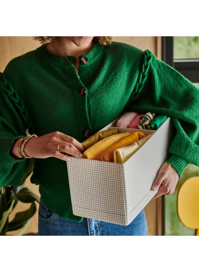 stuk Box with Compartments, White/Black, 17x51x18 cm - Image 3