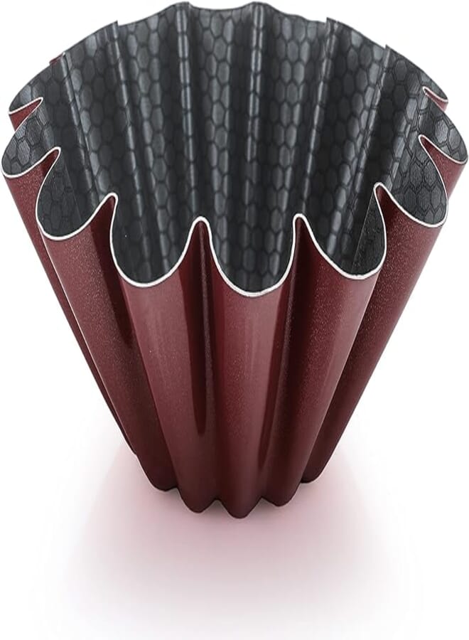 Trueval teflon brioche mold, size 14 - maroon