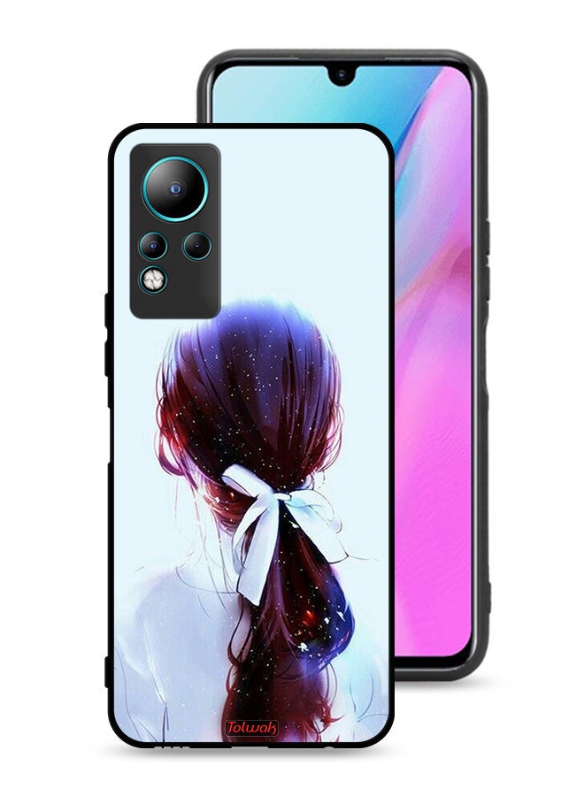 Tolwak Infinix Note 11 Protective Case Cover Tie Hair With Hairband Girl Art - Image 1