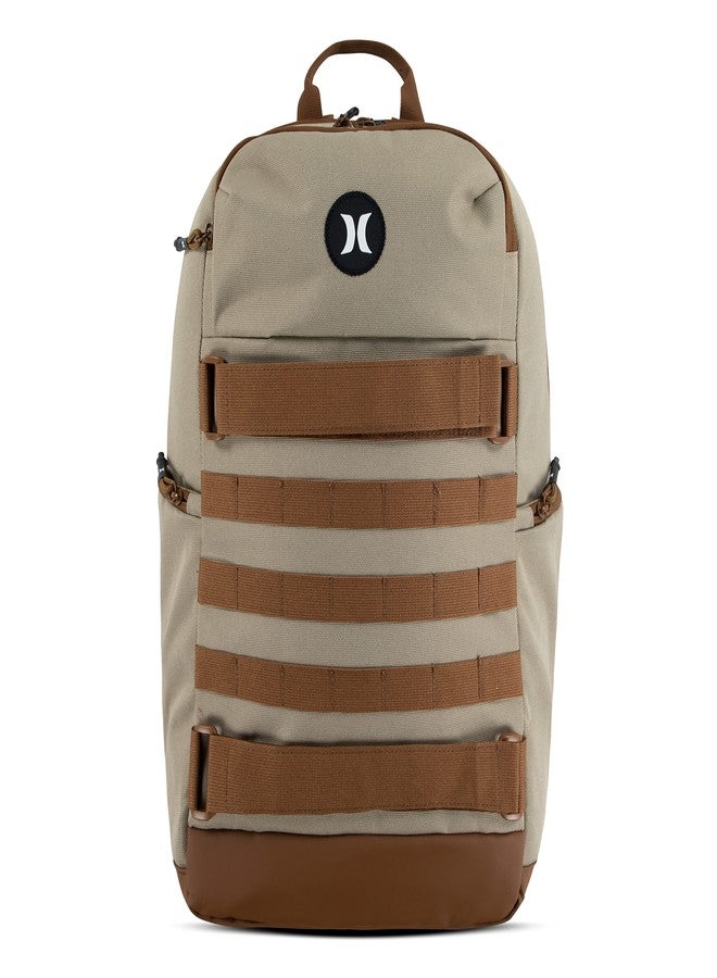 Hurley One and Only Skateboard Backpack, Khaki, O/S, One and Only Skateboard Backpack - Image 1