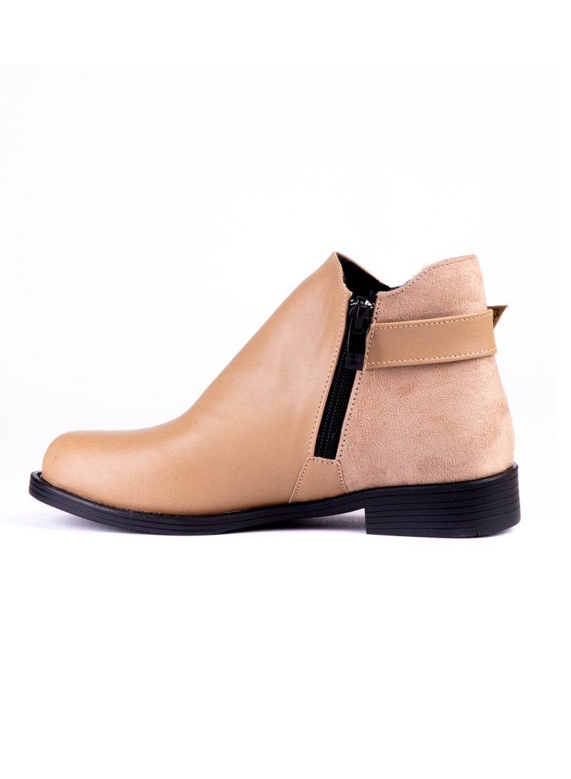 لايف ستيلاش  بوت  فلات جلد في شمواه بتوكة - كافيه G-40 - Image 3