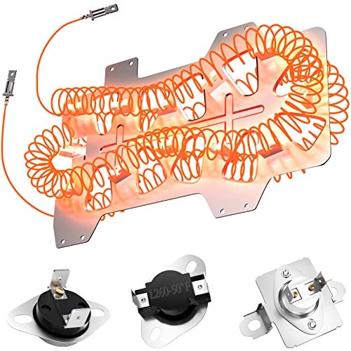Monkemon Dryer Heating Element DC47-00019A for Samsung Dv45h7000ew/a2 Dv40j3000ew/a2 Dv42h5000ew/a3 Dve50m7450w/a3 Dv48h7400ew/a2 Dryer Heater Element, DC96-00887A & DC47-00016A Fuse, DC47-00018A Thermostat - Image 3