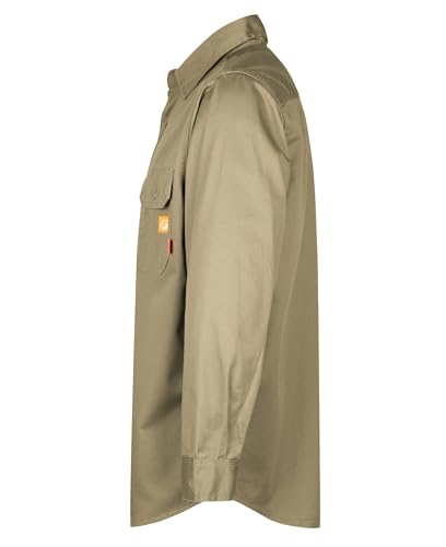 Titicaca FR Shirt Flame Resistant Work Shirt Men's Cotton 7.5oz Khaki Welding Shirt - Image 2