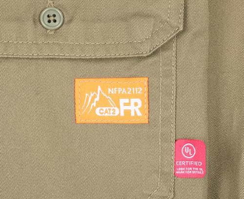 Titicaca FR Shirt Flame Resistant Work Shirt Men's Cotton 7.5oz Khaki Welding Shirt - Image 5