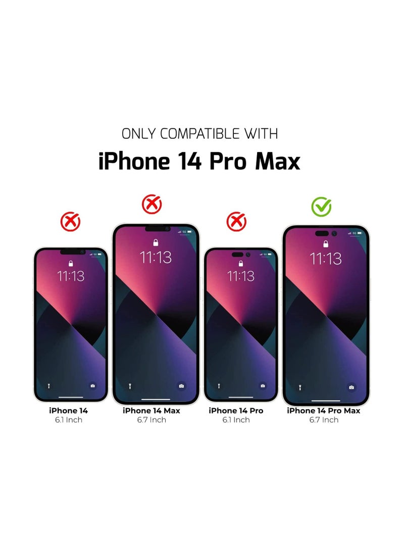 Rock Pow IPhone 14 Pro Max Screen Protector, [Easy Install] 3D Curved Anti-Bubble Ultra HD Tempered Glass Case Friendly Screen Protector for Apple IPhone 14 Pro Max,6.7 inch Black - Image 2