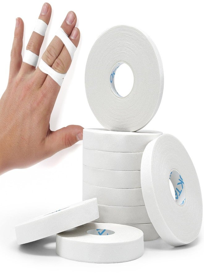 OK TAPE Athletic Finger Tape (10Rolls 450FT), Finge Wrap Tape, Extra Strong Adhesive Finger Support and Protect Tape, Hand Grip Tape for Rock Climbing, MMA, Jiu Jitsu, Volleyball, White - Image 1