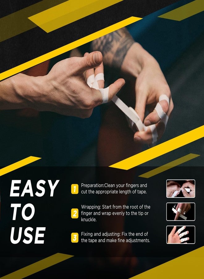 OK TAPE Athletic Finger Tape (10Rolls 450FT), Finge Wrap Tape, Extra Strong Adhesive Finger Support and Protect Tape, Hand Grip Tape for Rock Climbing, MMA, Jiu Jitsu, Volleyball, White - Image 3