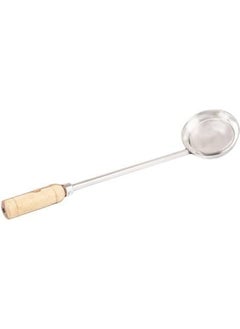 BHATI BHATI Stainless Steel Big Size Ladle Spoon for Serving with Wooden Handle 100ML  - Image 1