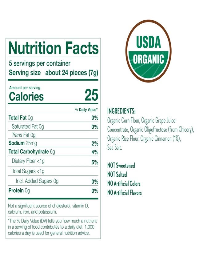 Little Bellies Organic Cinnamon Bun Softcorn Toddler Snack (5 x 1.25 oz Individual Packs) - Image 3