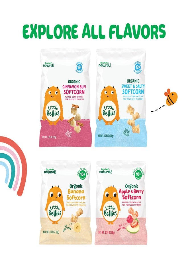 Little Bellies Organic Cinnamon Bun Softcorn Toddler Snack (5 x 1.25 oz Individual Packs) - Image 5