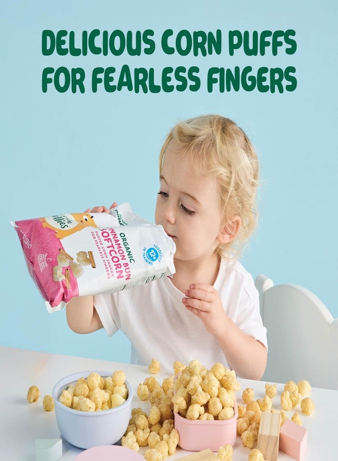Little Bellies Organic Cinnamon Bun Softcorn Toddler Snack (5 x 1.25 oz Individual Packs) - Image 4