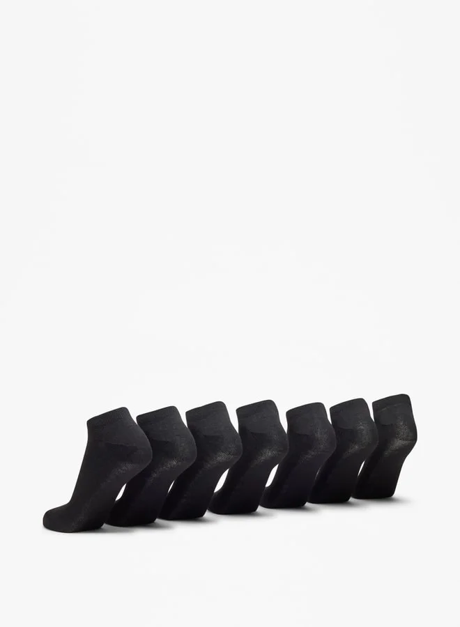 Flora Bella Women's Solid Ankle Length Socks - Set of 7