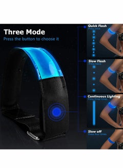 Excefore Rechargeable LED Armband, Flashing Reflective Led Safety Armband Light-up Armband Glow Sports Led Bracelet for Night Running, Jogging, Cycling, Dog Walking and Outdoor Exercise & Activities  - Image 2