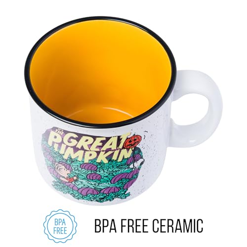 Silver Buffalo Peanuts The Great Pumpkin Featuring Linus and Snooy Halloween Spooky Ceramic Camper Mug, 20 ounces - Image 3