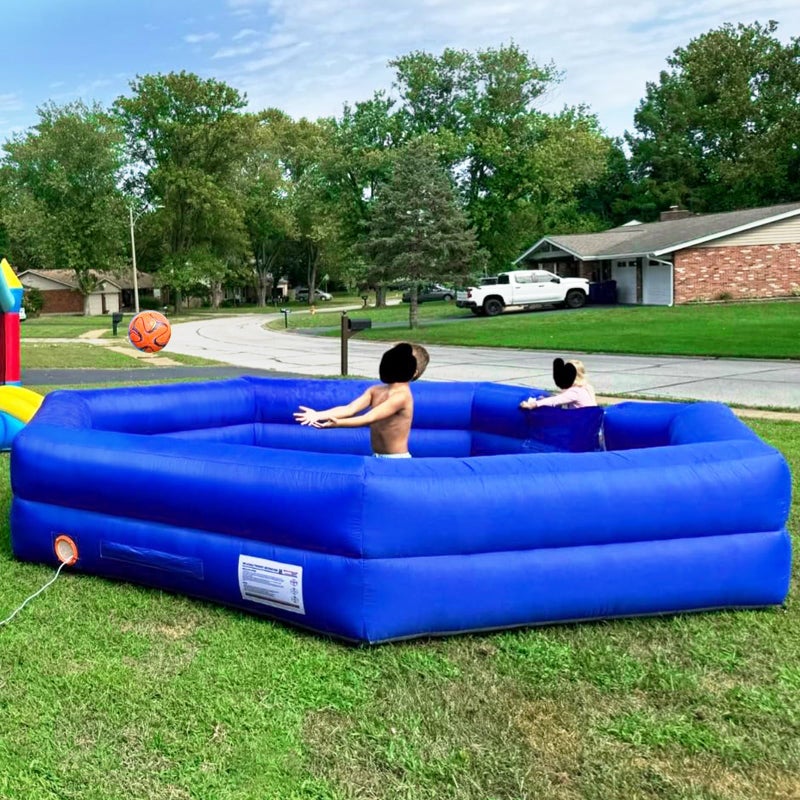 OZIS 15FT Inflatable Gaga Ball Pit with Builtin Blower Portable Gagaball Court for IndoorOutdoor Sports Family Activities Easy to Setup Blue - Image 3