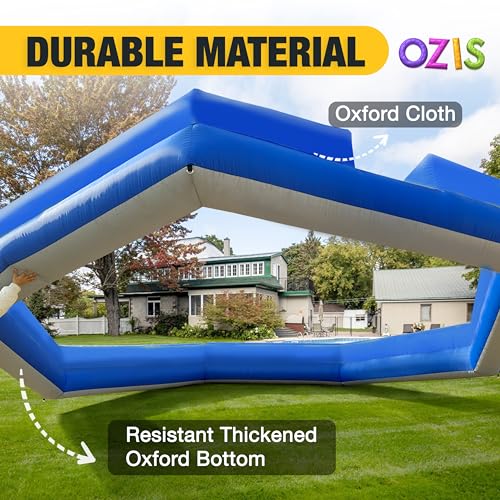OZIS 15FT Inflatable Gaga Ball Pit with Builtin Blower Portable Gagaball Court for IndoorOutdoor Sports Family Activities Easy to Setup Blue - Image 5