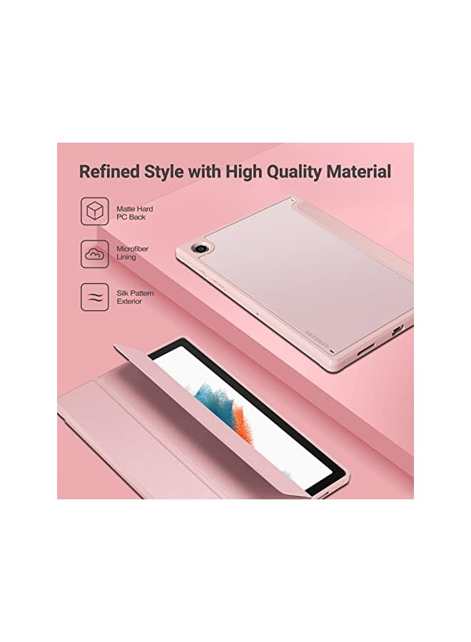Procases Galaxy Tab A8 Case 10.5'' 2022, Slim Hard Back Case Trifold Lightweight Folio Protective Smart Cover For 10.5 Inch Samsung Galaxy Tab A8 2022 Release Sm-X200 Sm-X205 Sm-X207 –Pinkgold - Image 3