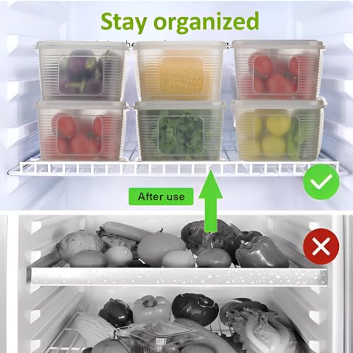 Entisia Plastic Storage Box With Lid - Fridge Storage Containers Set For Vegetables & Fruits - Transparent Kitchen Storage Box Set For Refrigerator Organizer & Freezer Safe Containers (1800 ml, 4 Pcs) - Image 4