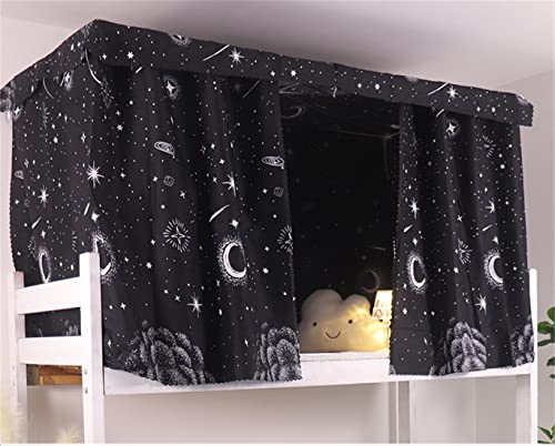 MioCloth Bunk Bed Curtains Dormitory Room Lightproof Decorative Roomate Privacy Cover Canopy Photo Background Decor Backdrop Blackout Curtain Stars - Image 1